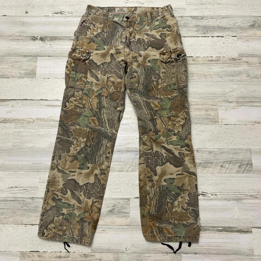 Vintage Essential Camouflage Multi Pocket Cargo Pants Size M